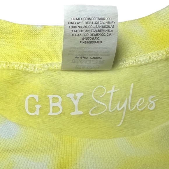 NWOT Hand Dyed Pink Grey Neon Yellow Tie Dye Sweater - Size XL - Picture 3 of 15
